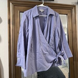 Coldwater Creek Lavender Wrap Blouse